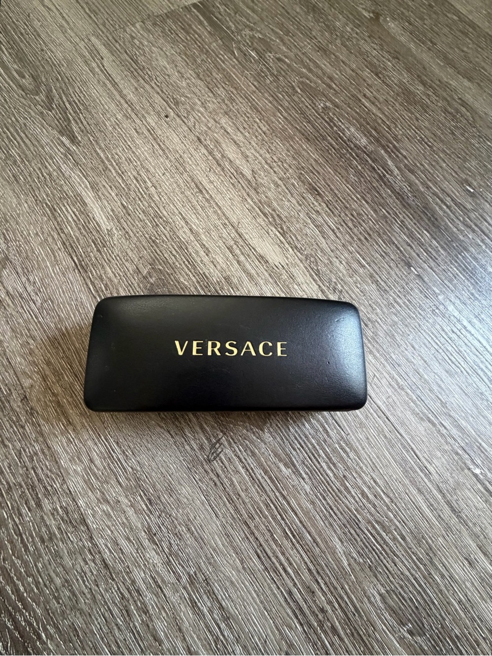 Versace Black Case with Gold Logo for Men’s Glasses